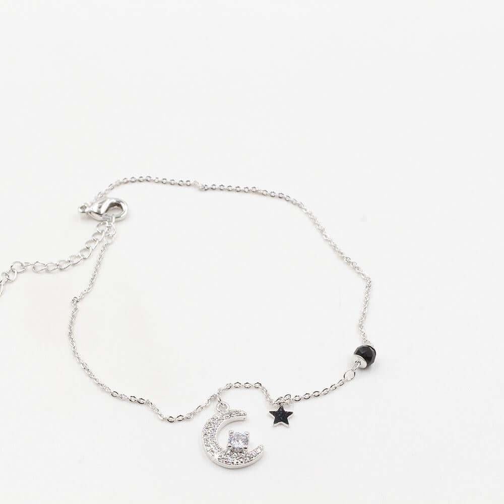 خلخال هلالي خلاخل متوفر 2 لون فضي