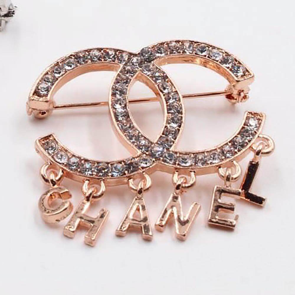 بروش شانيل LOVE بروش chanel نحاسي