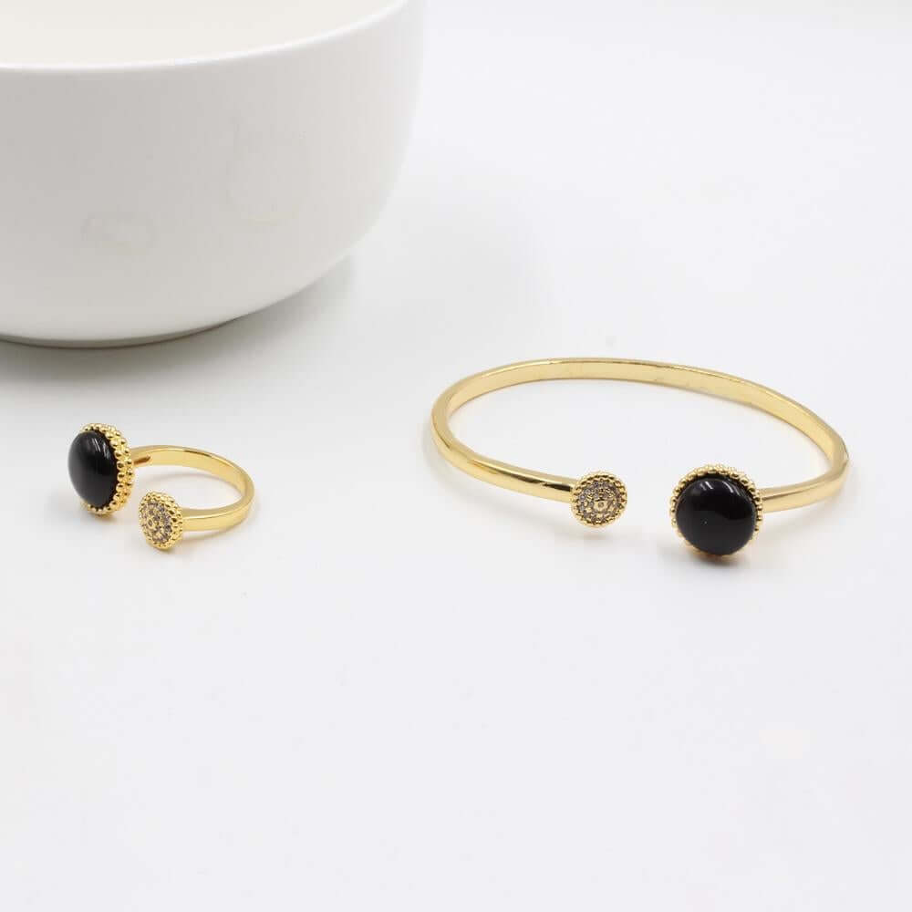 اسواره وخاتم فان كليف ملون اسواره van cleef اسود ذهبي