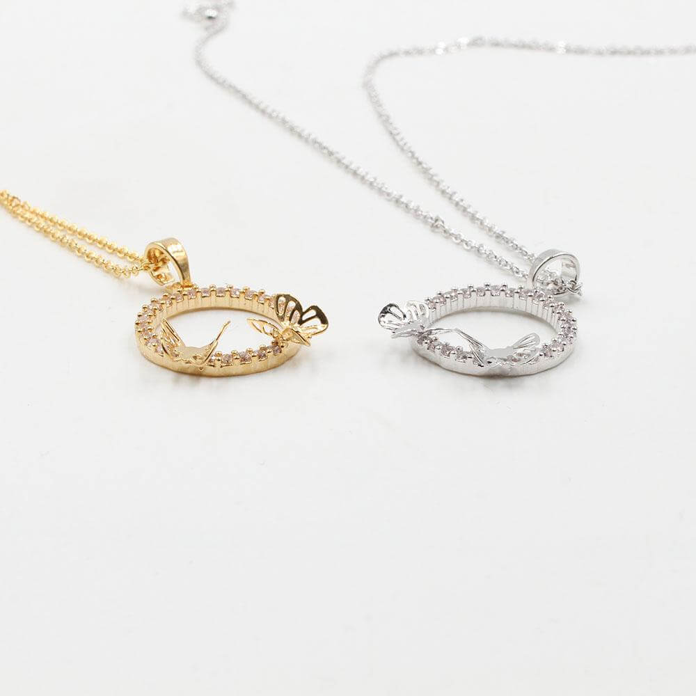 سلسال فراشات مدور زركون سلسال متوفر 2 لون