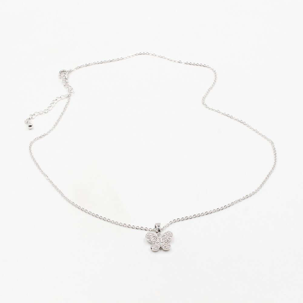 سلسال فراشه زركون ناعم سلسال متوفر 2 لون فضي