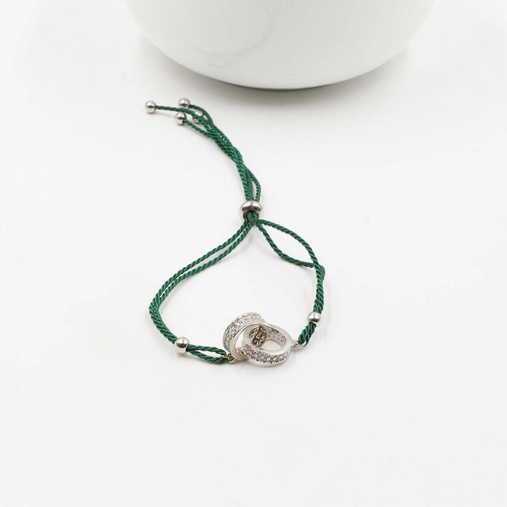 اسواره كارتير خيط زركون اسواره CARTIER اخضر فضي