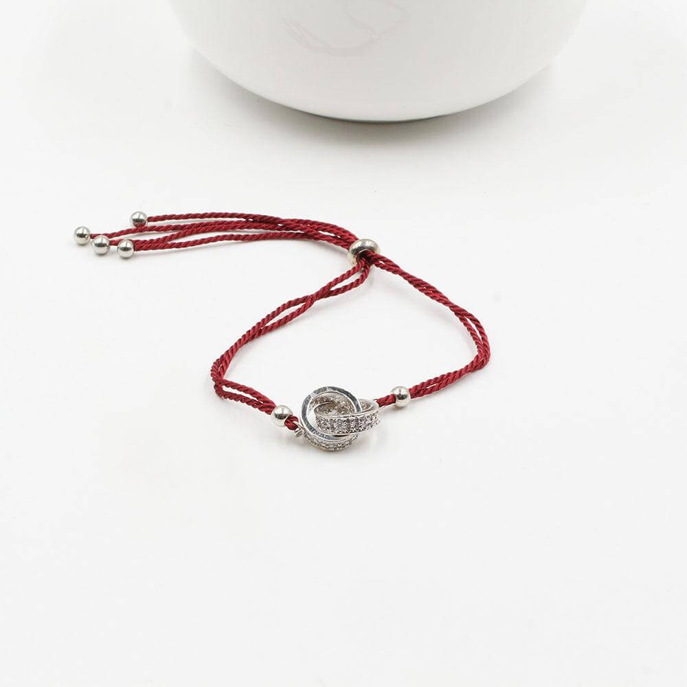 اسواره كارتير خيط زركون اسواره CARTIER عنابي فضي