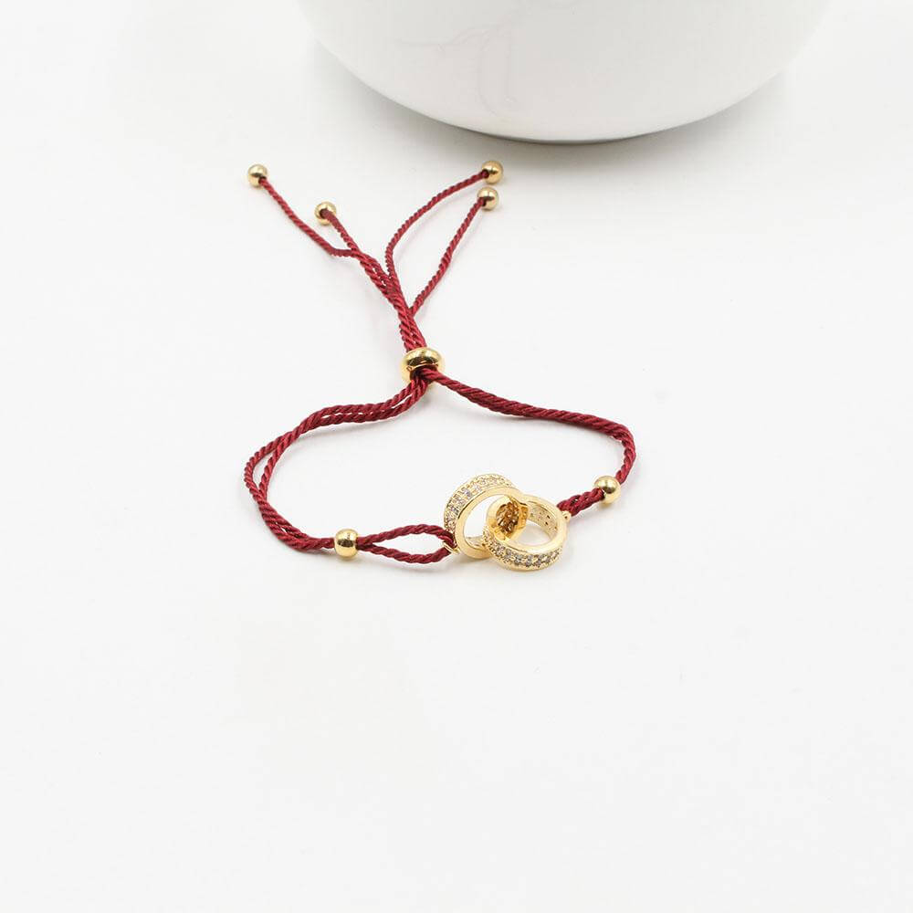 اسواره كارتير خيط زركون اسواره CARTIER عنابي ذهبي