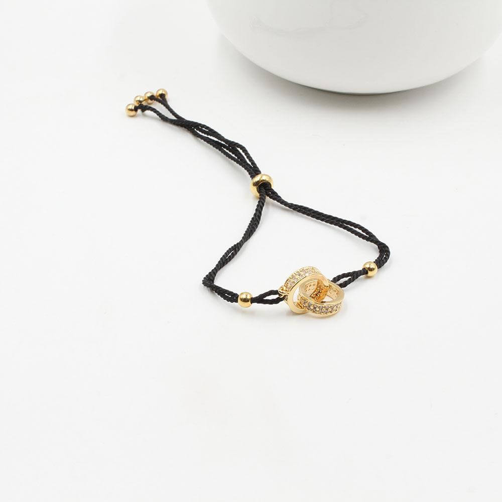 اسواره كارتير خيط زركون اسواره CARTIER اسود ذهبي