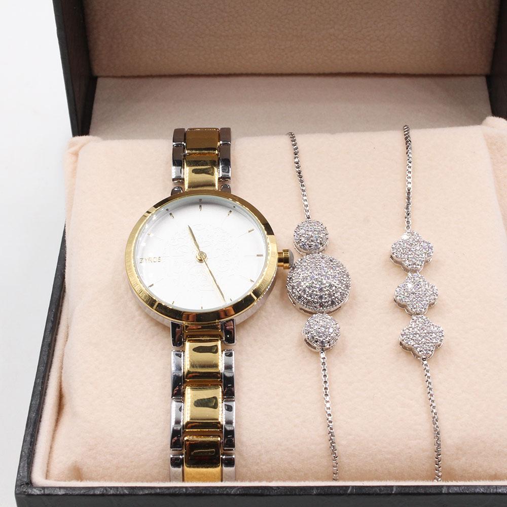 طقم ساعه زيروس اطقم ساعات متوفر 2 لون ذهبي فضي