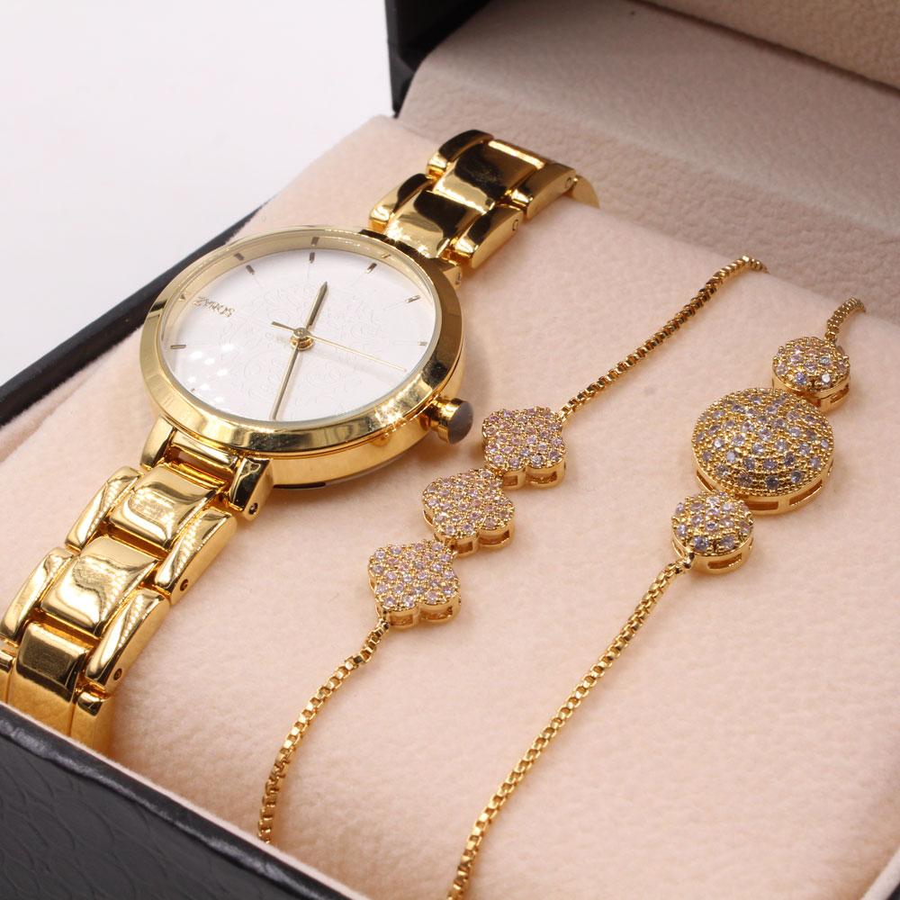 طقم ساعه زيروس اطقم ساعات متوفر 2 لون ذهبي