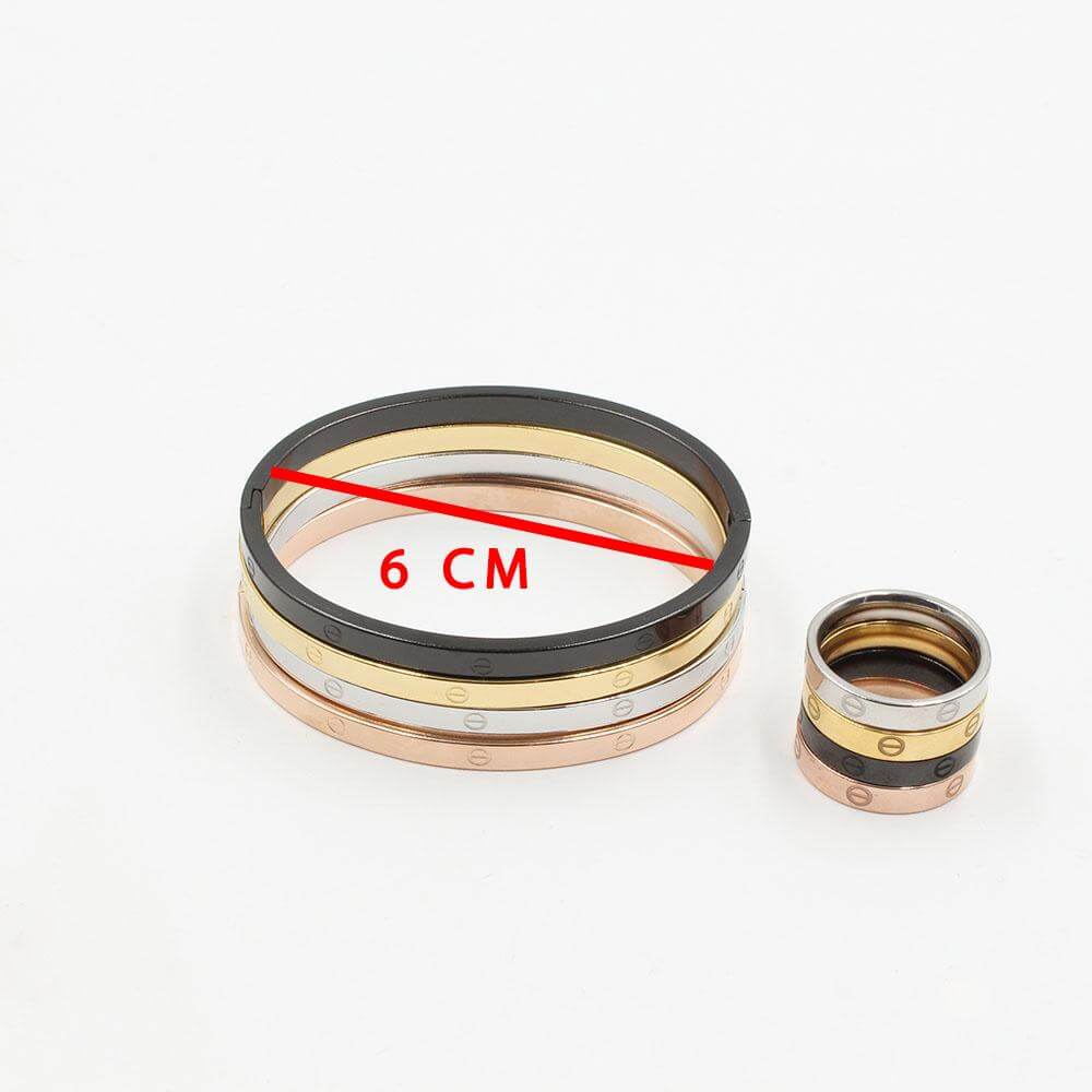 اساور خواتم كارتير طقم 8 قطع مقاس صغير اسواره CARTIER