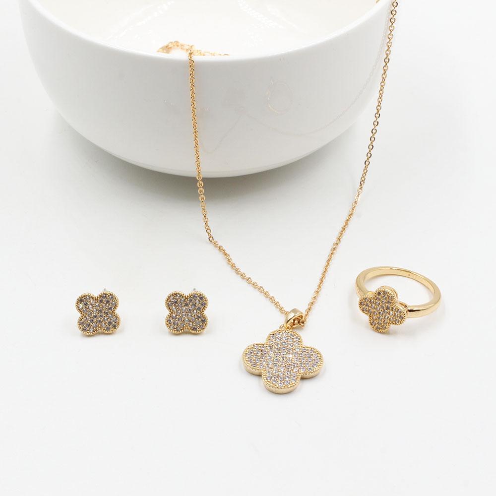 طقم زركون فان كليف 3 قطع طقم van cleef