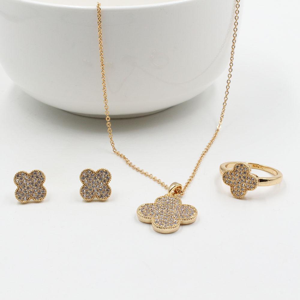 طقم زركون فان كليف 3 قطع طقم van cleef