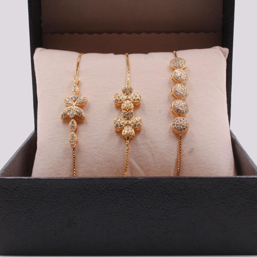 طقم سحاب اساور 3 قطع اسواره متوفر 2 لون