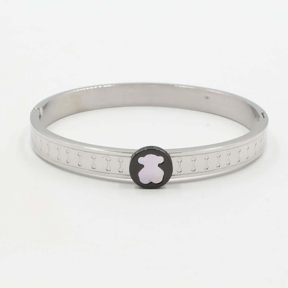 اسواره توس ستنلس ستيل اسواره دبدوب اسود فضي