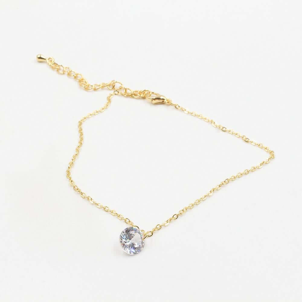 خلخال فص زركون خلاخل متوفر 2 لون ذهبي