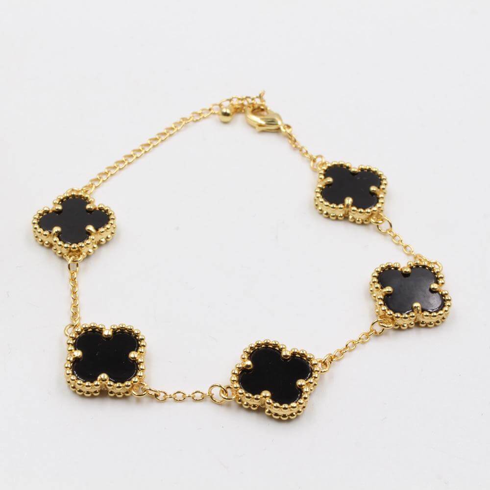 اسواره فان كليف 5 وردات الجديده اسواره van cleef اسود