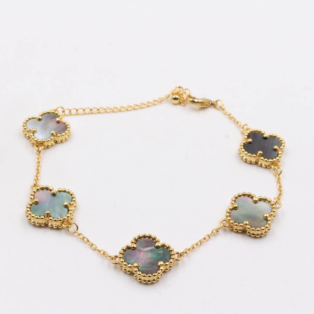 اسواره فان كليف 5 وردات الجديده اسواره van cleef رمادي
