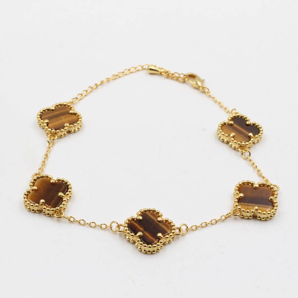 اسواره فان كليف 5 وردات الجديده اسواره van cleef بني