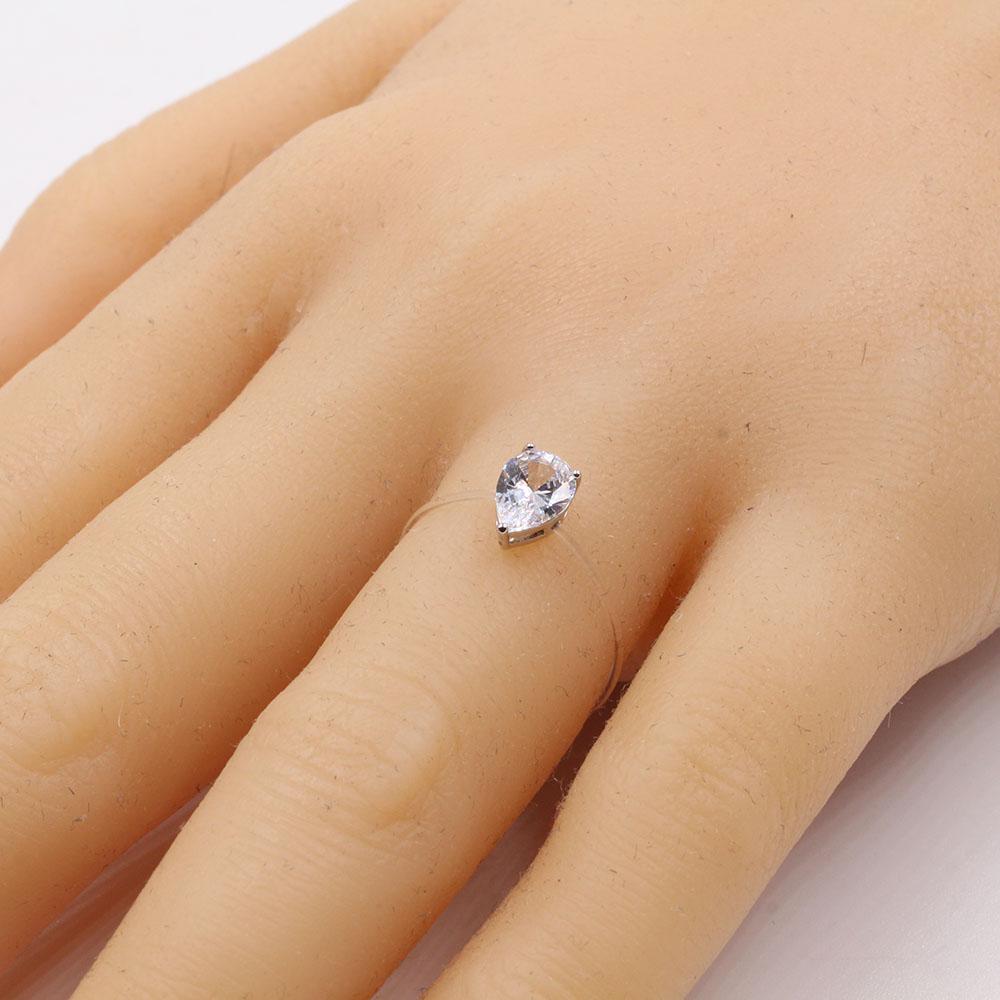 خاتم شفاف دمعه زركون خواتم متوفر 2 لون