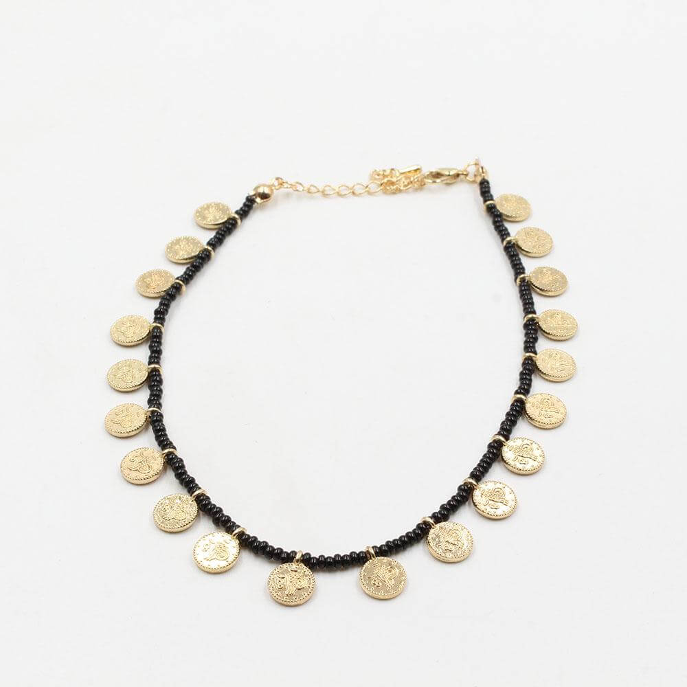 خلخال جنيهات ملون خلاخل متوفر 8 لون اسود