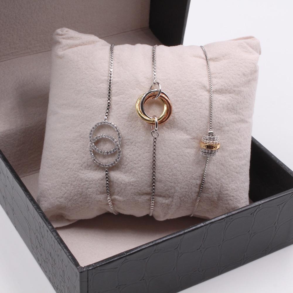 طقم سحاب مكس براند اساور 3 قطع اسواره متوفر 2 لون فضي