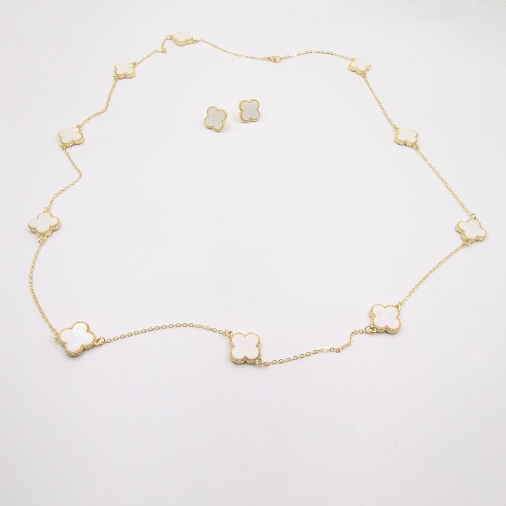 طقم فان كليف ورود كبيره اطقم van cleef ابيض