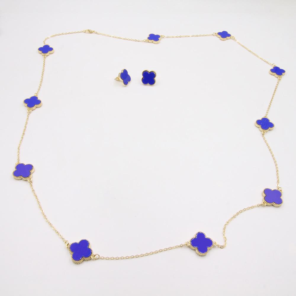 طقم فان كليف ورود كبيره اطقم van cleef ازرق