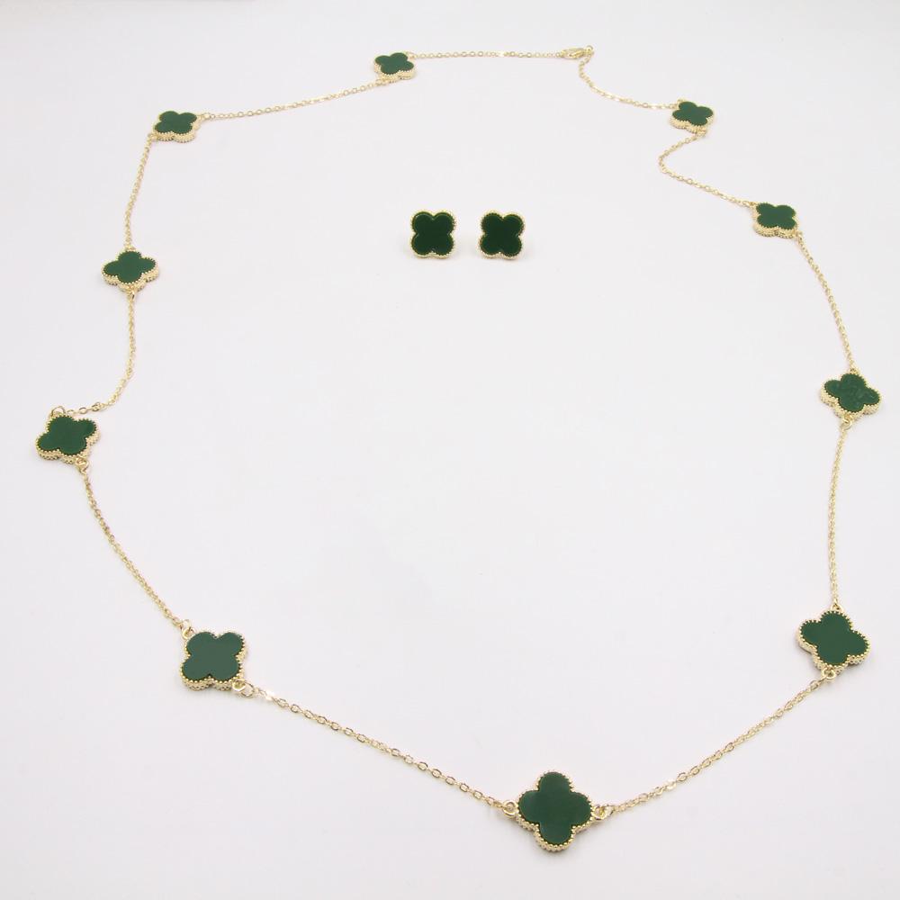 طقم فان كليف ورود كبيره اطقم van cleef اخضر