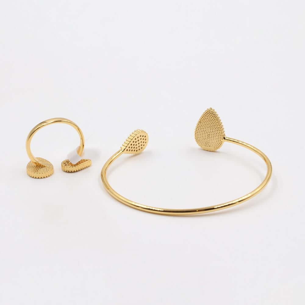 اسواره وخاتم حجر طبيعي بشكل دمعه اسواره متوفر 7 لون