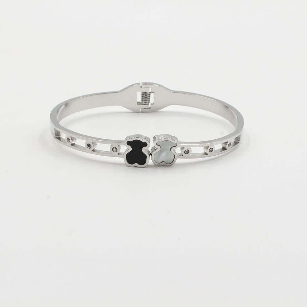 اسواره توس ستنلس ستيل وايت اند بلاك اسواره دبدوب فضي