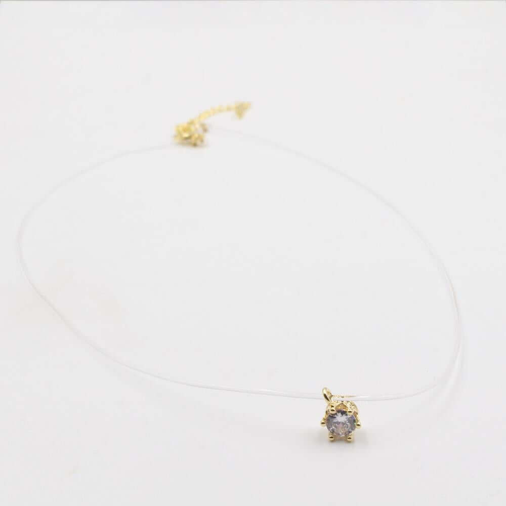 سلسال شفاف مدور زركون سلسال متوفر 2 لون ذهبي