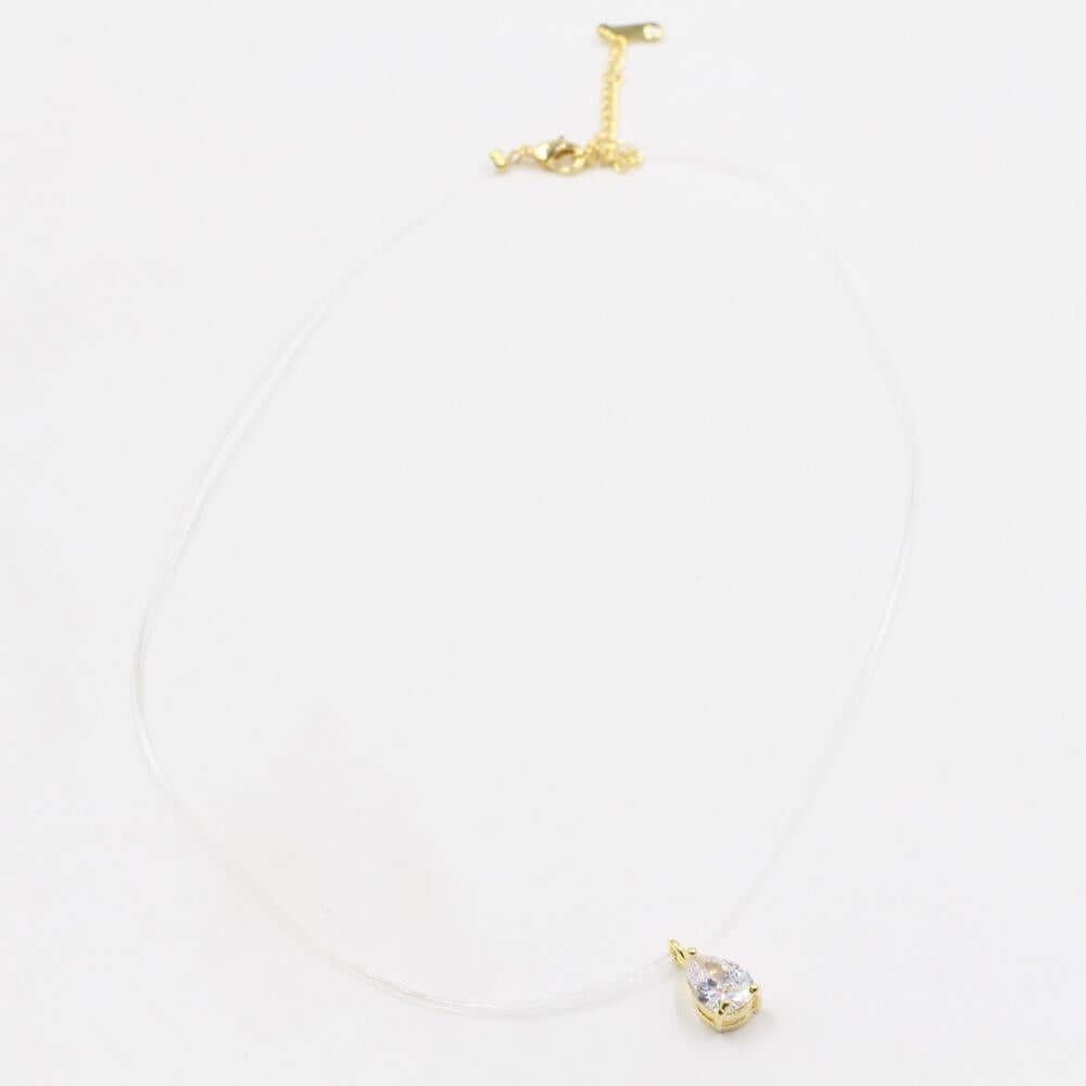 سلسال شفاف دمعه سلسال متوفر 2 لون ذهبي