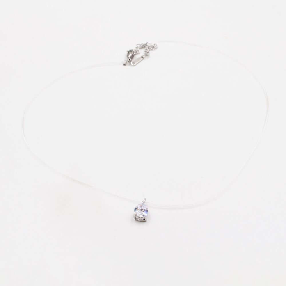 سلسال شفاف دمعه سلسال متوفر 2 لون فضي