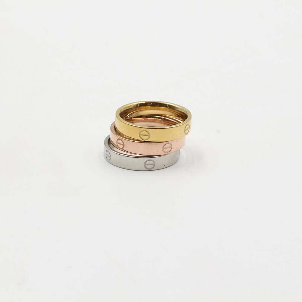 دبل كارتير 3 قطع خواتم CARTIER
