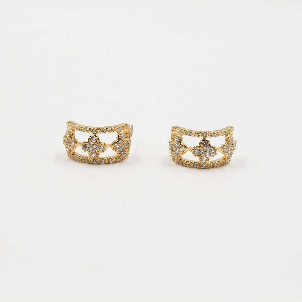 حلق فان كليف كيرف زركون حلق van cleef ذهبي