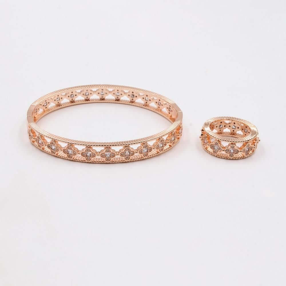 اسوارة وخاتم فان كليف بانقل مقاس XL اسواره van cleef نحاسي 7