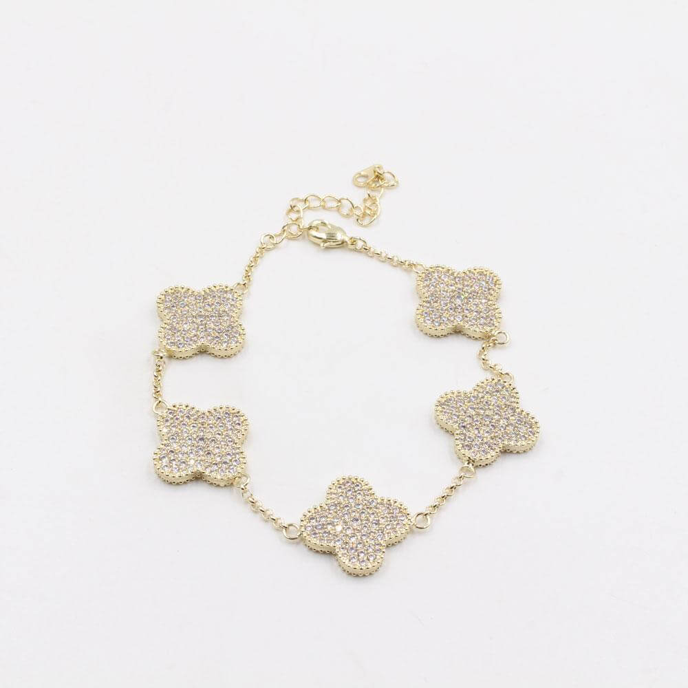 اسواره فان كليف زركون 5 وردات كبيرة اسواره van cleef