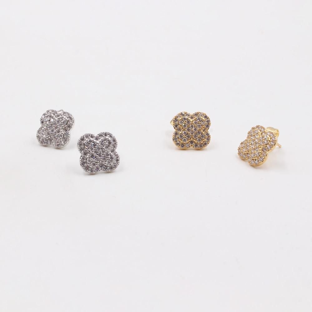 حلق فان كليف زركون وردة حلق van cleef