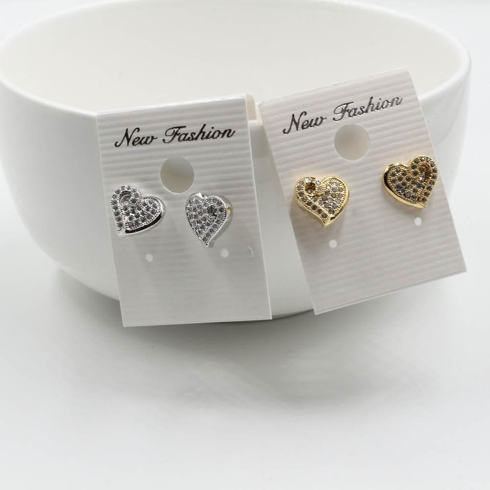 حلق قلب زركون حلق متوفر 2 لون