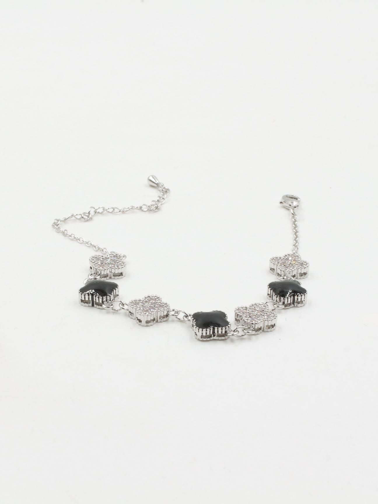 اسواره فان كليف زركون ملونه اسواره van cleef اسود فضي