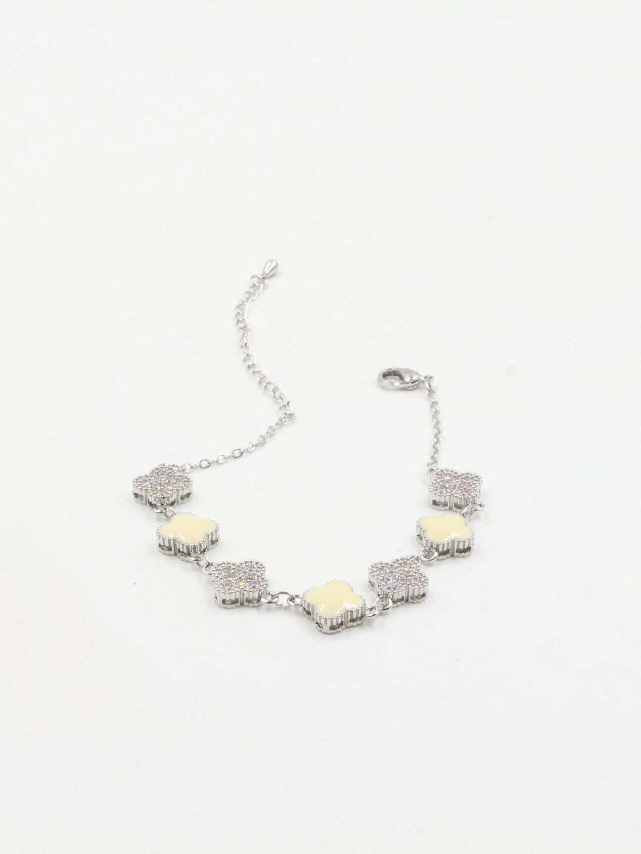 اسواره فان كليف زركون ملونه اسواره van cleef ابيض فضي