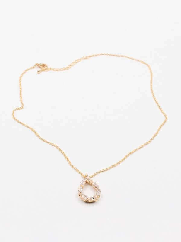 سلسال دمعة كبيره زركون سلسال متوفر 2 لون