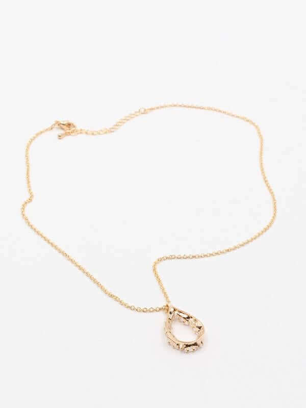 سلسال دمعة كبيره زركون سلسال متوفر 2 لون