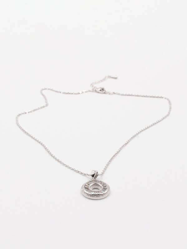 سلسال مدور كيوبك زركون سلسال متوفر 2 لون فضي