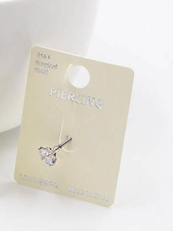 بيرسنق فص ناعم للشفايف بيرسنق متوفر 2 لون فضي