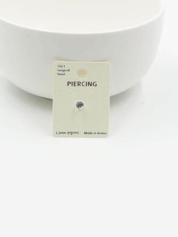 بيرسنق شفايف سوارفسكي صغير بيرسنق متوفر 2 لون فضي