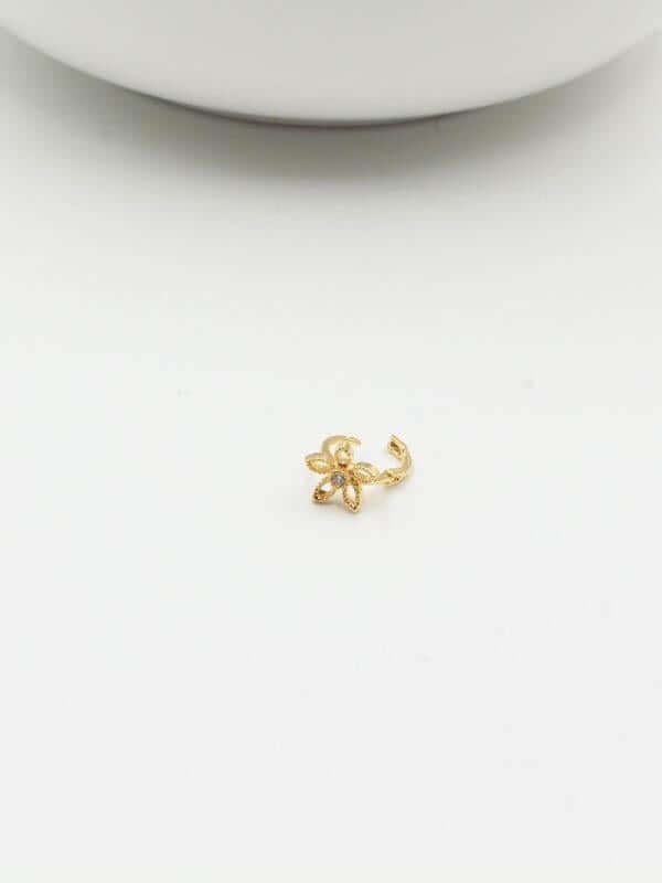 بيرسنق حلق فرده واحده فلاور بيرسنق متوفر 2 لون فضي