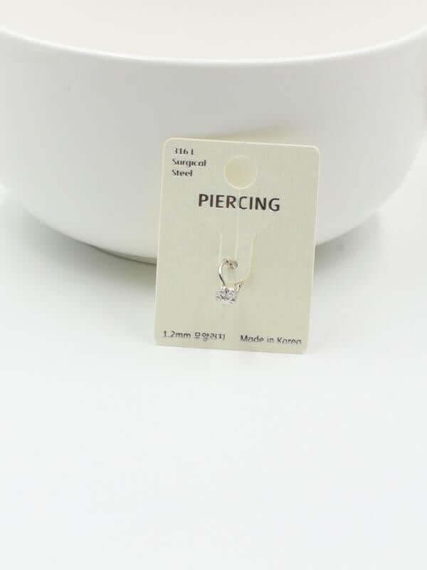 بيرسنق حلق فرده واحده نجمة بيرسنق متوفر 2 لون فضي