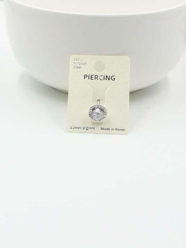 بيرسنق شفة فص كبير بيرسنق متوفر 2 لون فضي