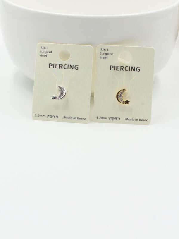 بيرسنق شفة هلال ونجمة بيرسنق متوفر 2 لون