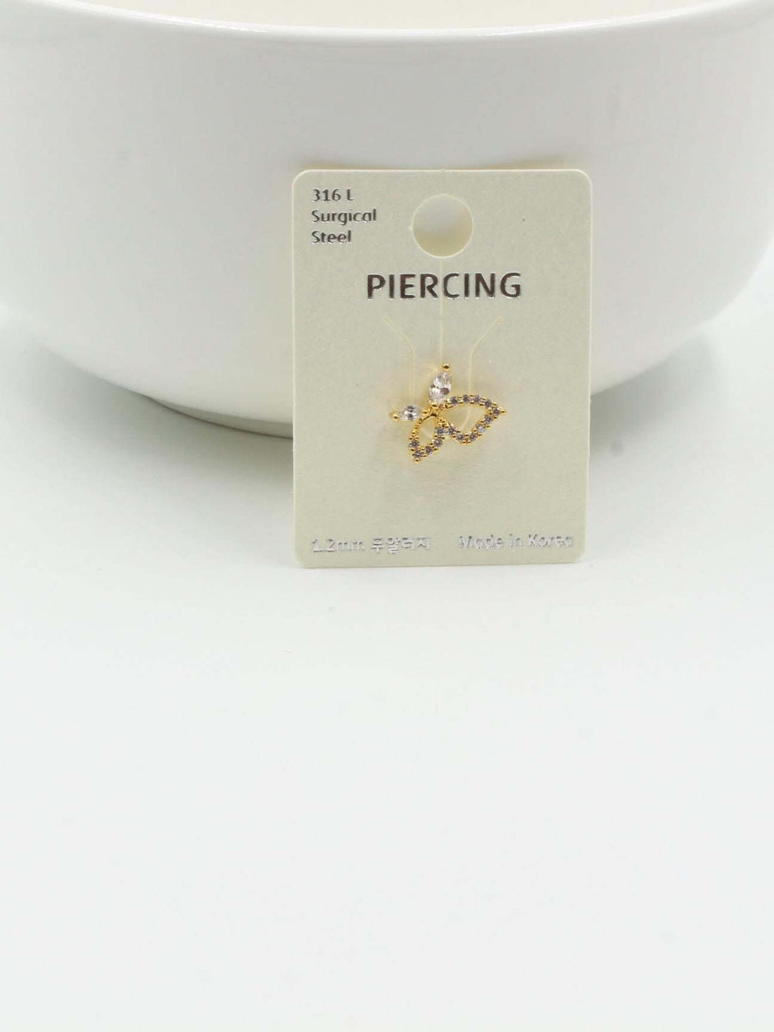 بيرسنق زركون فراشة بيرسنق متوفر 2 لون ذهبي