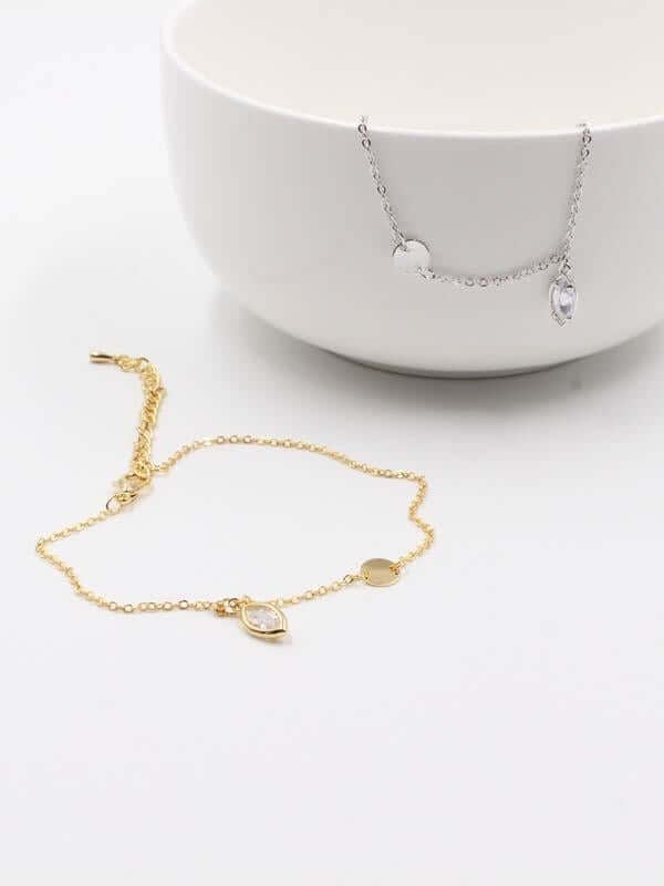 اسوارة ناعمة بفص دمعة زركون اسواره متوفر 2 لون